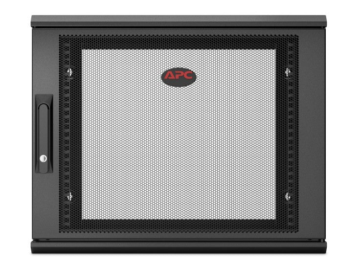 APC NetShelter 9U Wallmount Rack Enclosure Cabinet Single Hinged Server Depth - Image 1