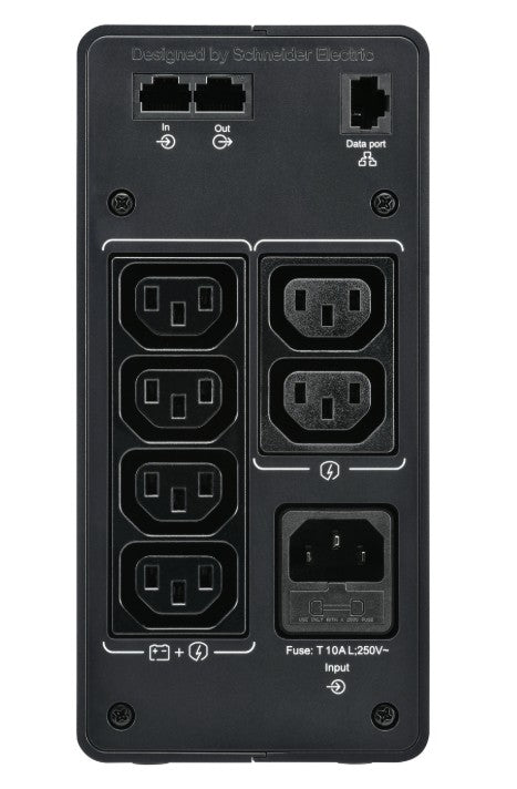 APC Back-UPS,650VA/400W,6 IEC, USB communication, Tower, 230V,Lead-acid battery, Input IEC 60320 IEC 60309, Output 6 IEC 60320 C13 surge, 1.5m cable - Image 3