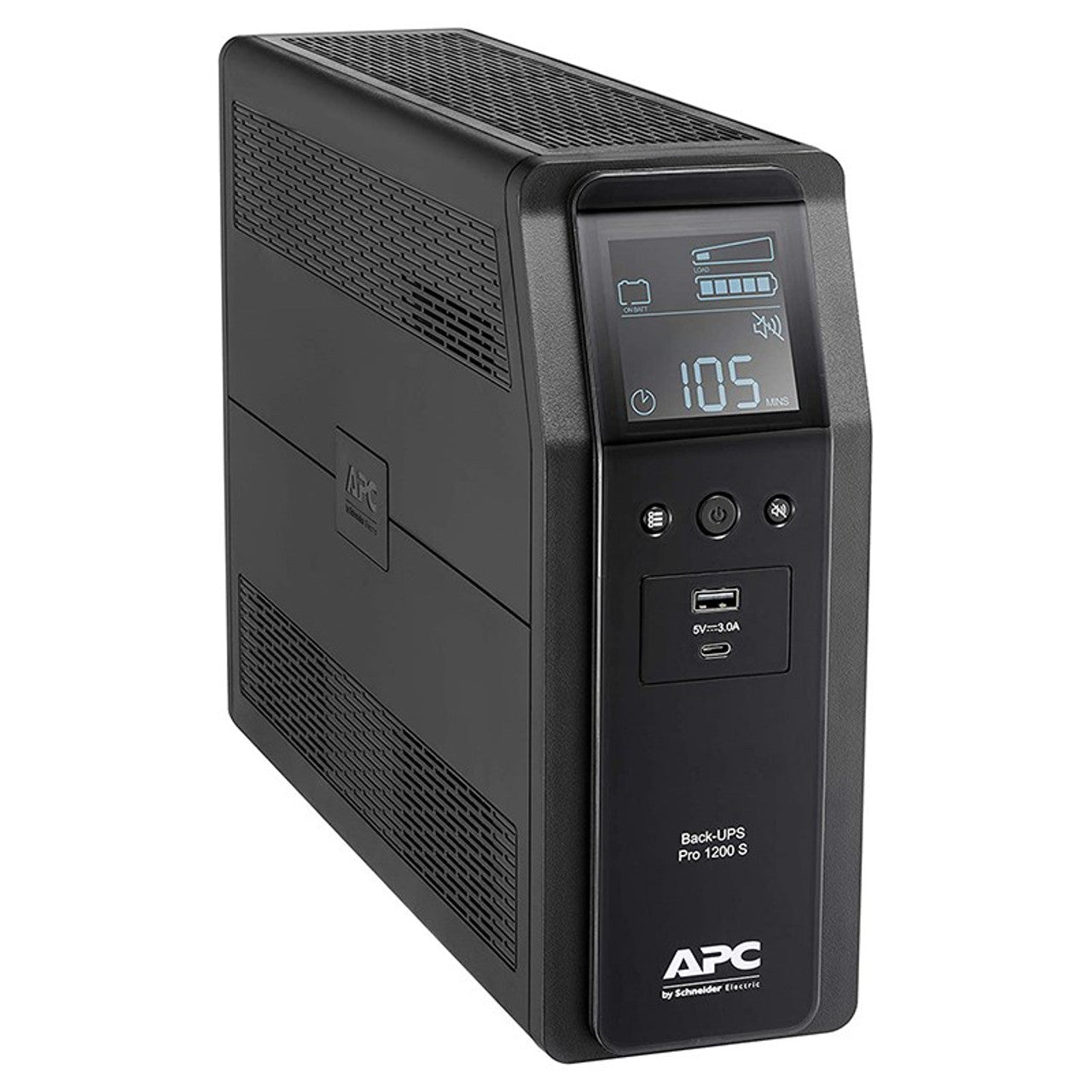 APC Back-UPS Pro 1200VA/720W Line Interactive UPS, Tower, 230V/10A Input, 8x IEC C13 Outlets, Lead Acid Battery, USB Type A + C Ports, LCD - Image 4