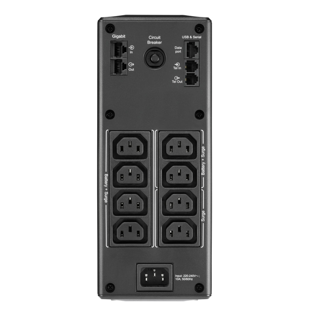 APC Back-UPS Pro 1300VA/780W Line Interactive UPS, Tower, 230V/10A Input, 8x IEC C13 Outlets, Lead Acid Battery, LCD, AVR - Image 2