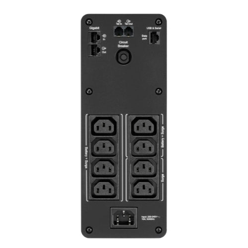 APC Back-UPS Pro 1600VA/960W Line Interactive UPS, Tower, 230V/10A Input, 8x IEC C13 Outlets, Lead Acid Battery, USB Type A + C Ports, LCD - Image 2