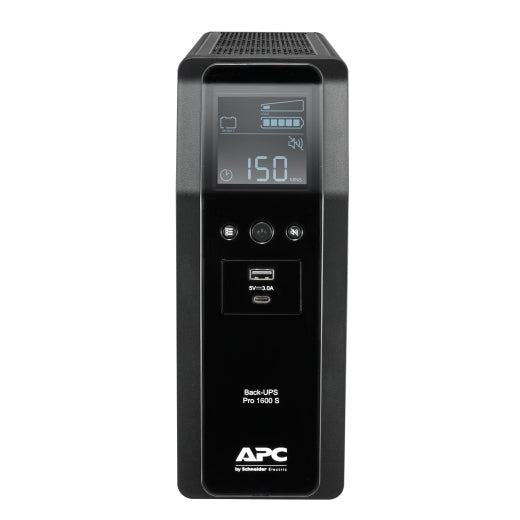 APC Back-UPS Pro 1600VA/960W Line Interactive UPS, Tower, 230V/10A Input, 8x IEC C13 Outlets, Lead Acid Battery, USB Type A + C Ports, LCD - Image 3
