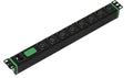 Easy Rack PDU, Basic, Horizontal, 1 Phase, 3.7kW, 230V, 16A, 8 x C13 outlets, IEC60320 C20 inlet - Image 1