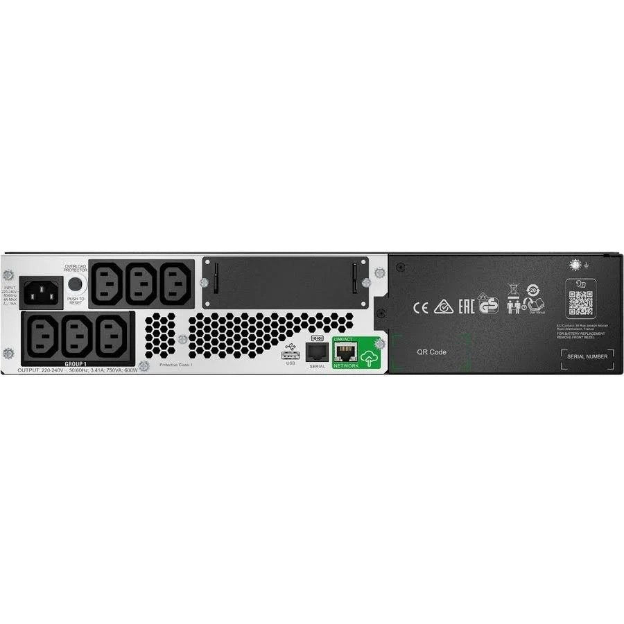 APC Smart-UPS 750VA/600W Line Interactive UPS,2U Rackmount,230V/10A Input, 6x IEC C13 Outlets, Li-Ion Battery, SmartConnect,Short Depth - Image 2