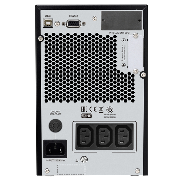 APC Easy UPS 1000VA/800W Online UPS, Tower Form Factor, 230V/10A Input, 3x IEC C13 Outlets, Lead Acid Battery, W/ Extended Battery Pack