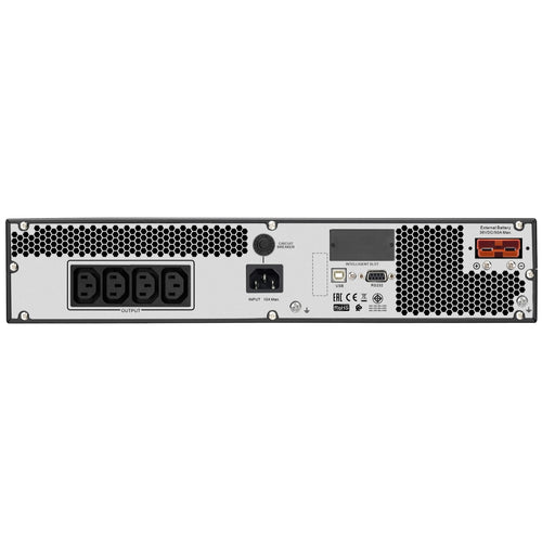APC Easy UPS 1000VA/800W Online UPS, 4U Rackmount, 230V/10A Input, 3x IEC C13 Outlets, Lead Acid Battery, W/ Extended Battery Pack, W/ Rail Kit - Image 2