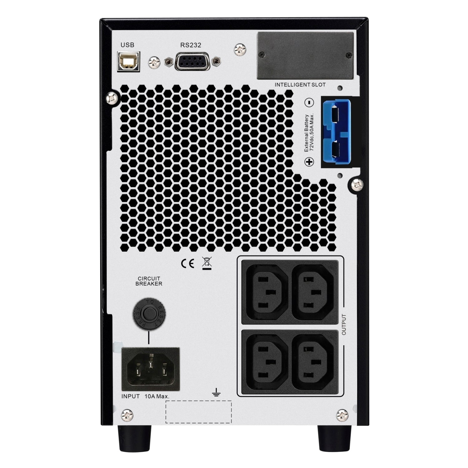 APC Easy UPS On-Line, 2000VA/1800W, Tower, 230V, 4x IEC C13 outlets, Intelligent Card Slot, LCD, Extended runtime - Image 2