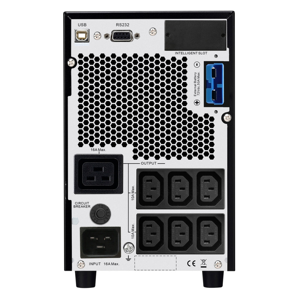 APC Easy UPS 3000VA/2400W Online UPS, Tower, 230V/16A Input, 1x IEC C19 & 6x IEC C13 Outlets, Lead Acid Battery, W/ Extended Battery Pack - Image 2