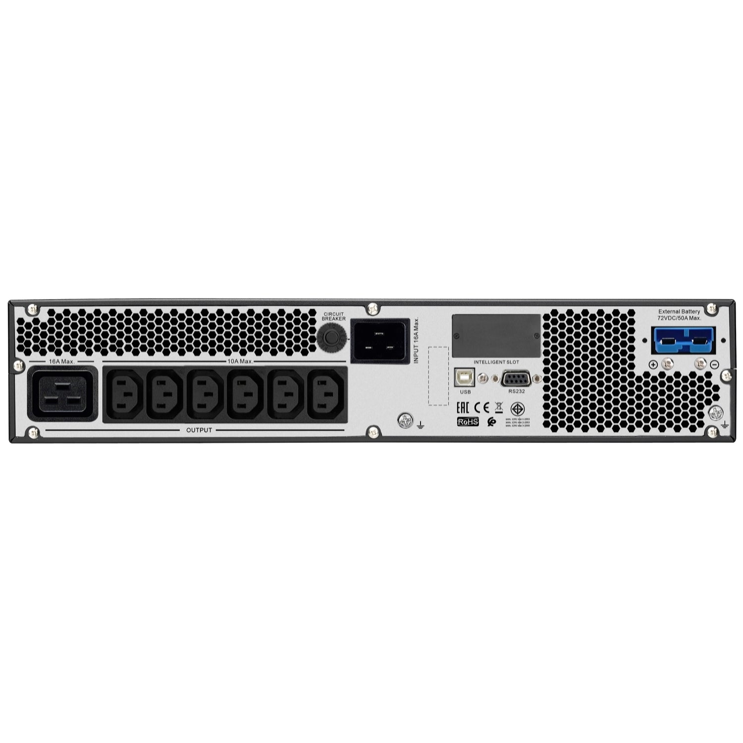 APC Easy UPS 3000VA/2400W Online UPS, 4U Rackmount, 230V/16A Input, 4x IEC C13 Outlets, Lead Acid Battery, W/ Battery Pack, W/ Rail Kit - Image 2
