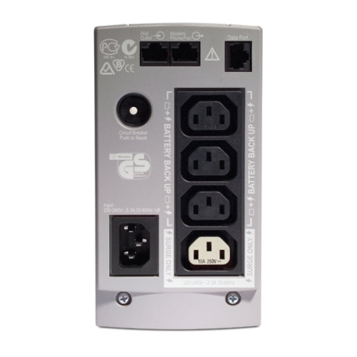 APC Back-UPS 350VA/210W Standby UPS, Tower, 230V/10A Input, 4x IEC C13 Outlets, Lead Acid Battery, User Replaceable Battery - Image 2