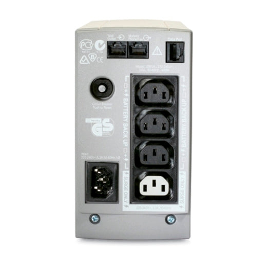 APC Back-UPS 650VA/400W Standby UPS, Tower, 230V/10A Input, 4x IEC C13 Outlets, Lead Acid Battery, User Replaceable Battery - Image 2