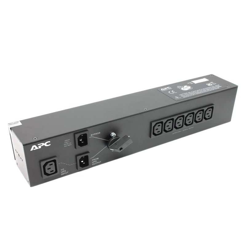 APC Service Bypass PDU, 2U, 1500VA Load Capacity, 230V/10A Input, 6x IEC C13 Outlets - Image 3