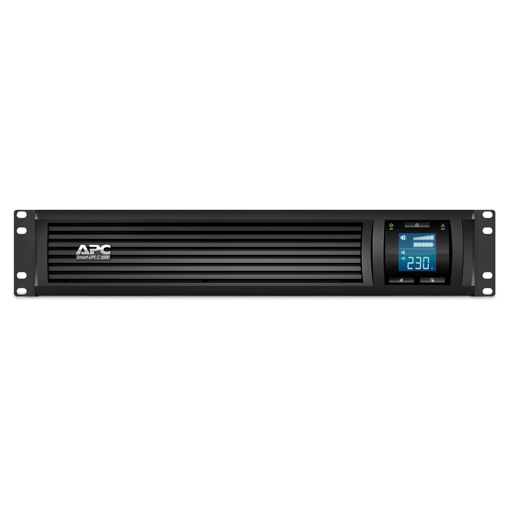 APC Smart-UPS C 2000VA/1300W Line Interactive UPS, 2U Rackmount, 230V/16A Input, 6xIEC C13 Outlets, Lead Acid Battery, Graphic LCD - Image 2