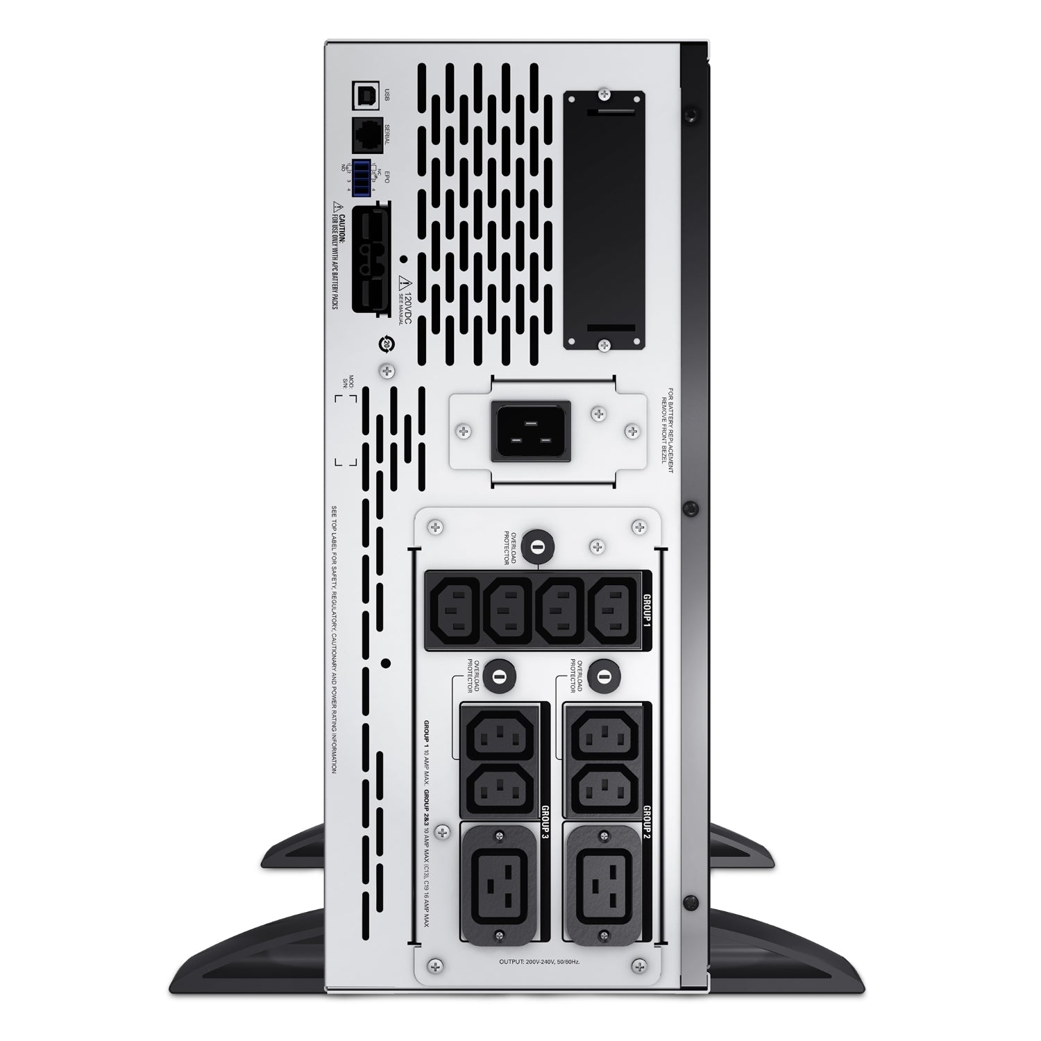 APC Smart-UPS X 3000VA/2700W Line Interactive UPS, 4U Rackmount, 230V/16A Input, 2x IEC C19 & 8x IEC C13 Outlets, Lead Acid Battery - Image 4