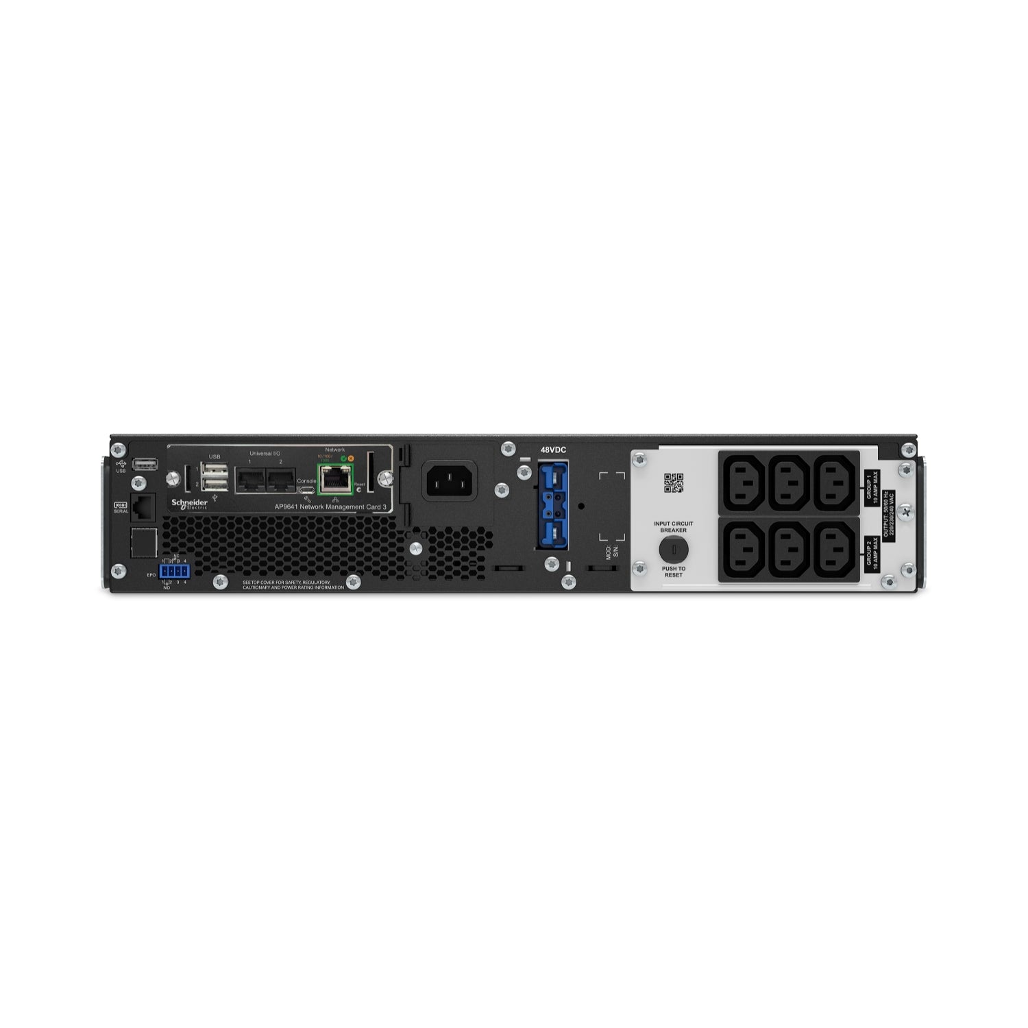 APC Smart-UPS 1000VA/1000W Online UPS, 2U RM, 230V/10A Input, 6x IEC C13 Outlets, Lead Acid Battery, SmartSlot, W/ Rail Kit - Image 2