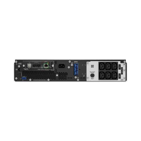 APC Smart-UPS 1500VA/1500W Online UPS, 2U Rackmount, 230V/10A Input, 6x IEC C13 Outlets, Lead Acid Battery, W/ Network Card, W/ Rail Kit