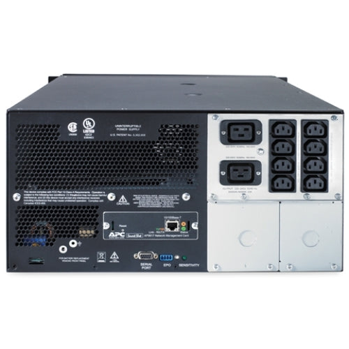 APC Smart-UPS 5000VA/4000W Line Interactive UPS, 5U RM/TW, 230V/HW Input, 2x IEC C19 & 8x IEC C13 Outlets, Lead Acid Battery - Image 2