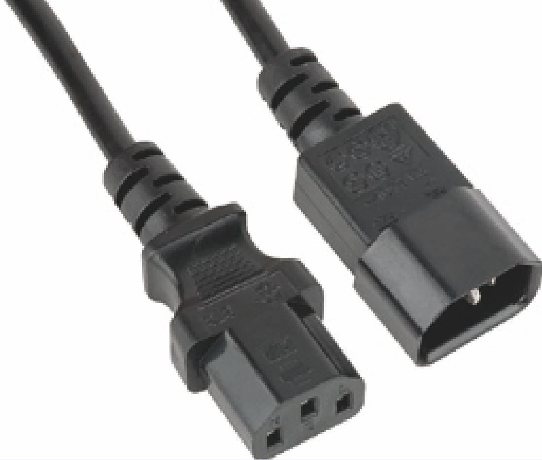 Astrotek Power Extension Cable 2m - Male to Female IEC C13 to C14 Monitor to PC or PC/UPS to Devices - Image 1