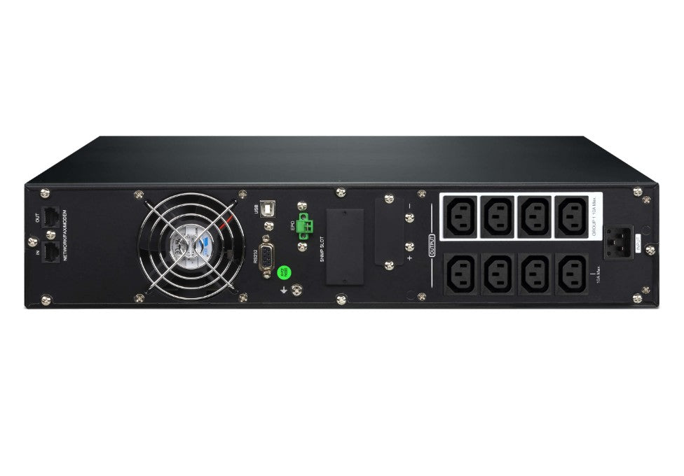 Aten 2000VA/2000W Professional Online UPS with USB/DB9 connection, 8 IEC C13 outlets, optional SNMP support, EPO and RJ port surge protection - Image 3