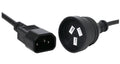 PowerShield IEC C14 10A to AUS 3 Pin 10A socket adaptor, 10A input/output, compact and durable design for reliable connections - Image 1