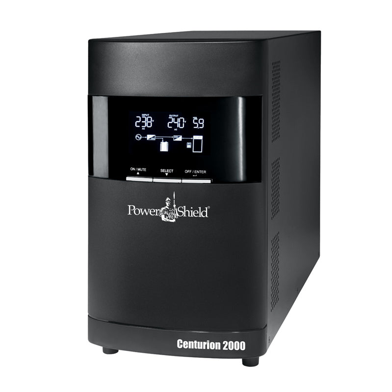 PowerShield Centurion Tower UPS 2000VA/1800W, 10A input, 4 AUS sockets, 10A, C13 x 2, 2-year warranty - Image 1