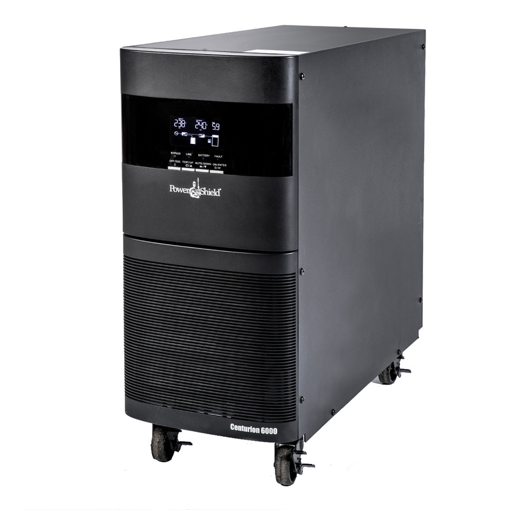 PowerShield Centurion Tower UPS 6000VA/6000W, Hard wired terminal input / outputt, 10A, C13  x 2, hot-swappable batteries, 2-year warranty - Image 3