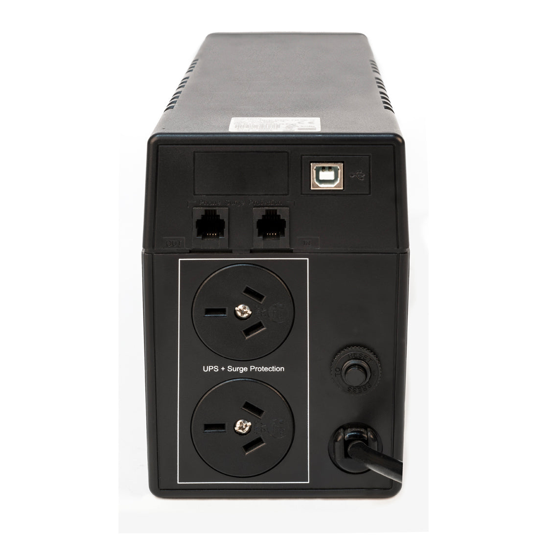 PowerShield Defender 650VA/390W UPS, AVR, LCD display, 2 AU outlets, user-replaceable batteries, 2-year warranty - Image 2