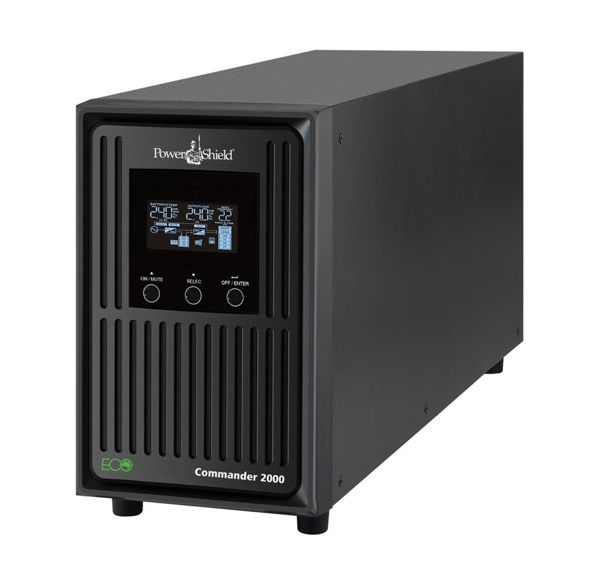 PowerShield Commander 2000VA/1800W - 10Amp, Line Interactive Pure Sine Wave Tower UPS with AVR, 2 AUS sockets, 10A, C13 x 3, 2-year warranty - Image 1