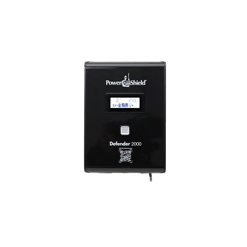 PowerShield Defender 2000VA/1200W UPS, AVR, LCD display, 6 AUS sockets, user-replaceable batteries, 2-year warranty - Image 3
