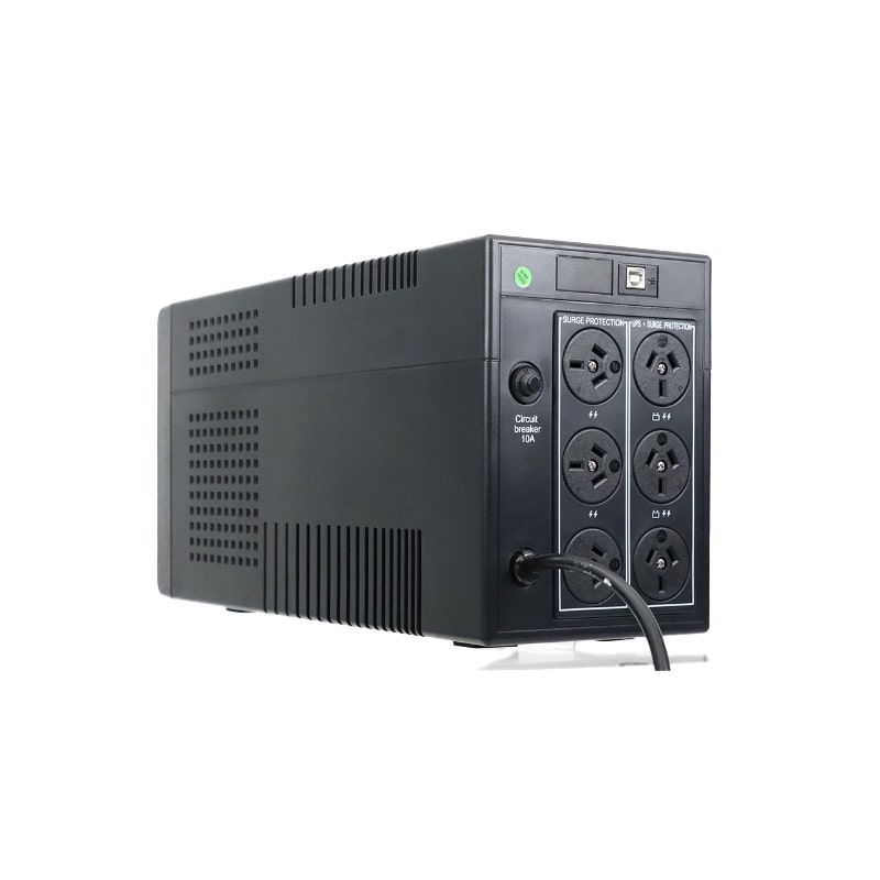 PowerShield Defender 2000VA/1200W UPS, AVR, LCD display, 6 AUS sockets, user-replaceable batteries, 2-year warranty - Image 4