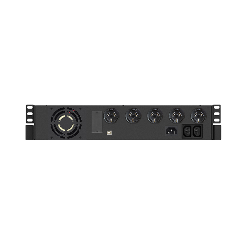 PowerShield Defender RackMount 1500VA/900W, 2RU Shallow depth UPS, 5 AUS sockets, 2 x 10 Amp IEC, user-replaceable batteries, 2-year warranty - Image 2