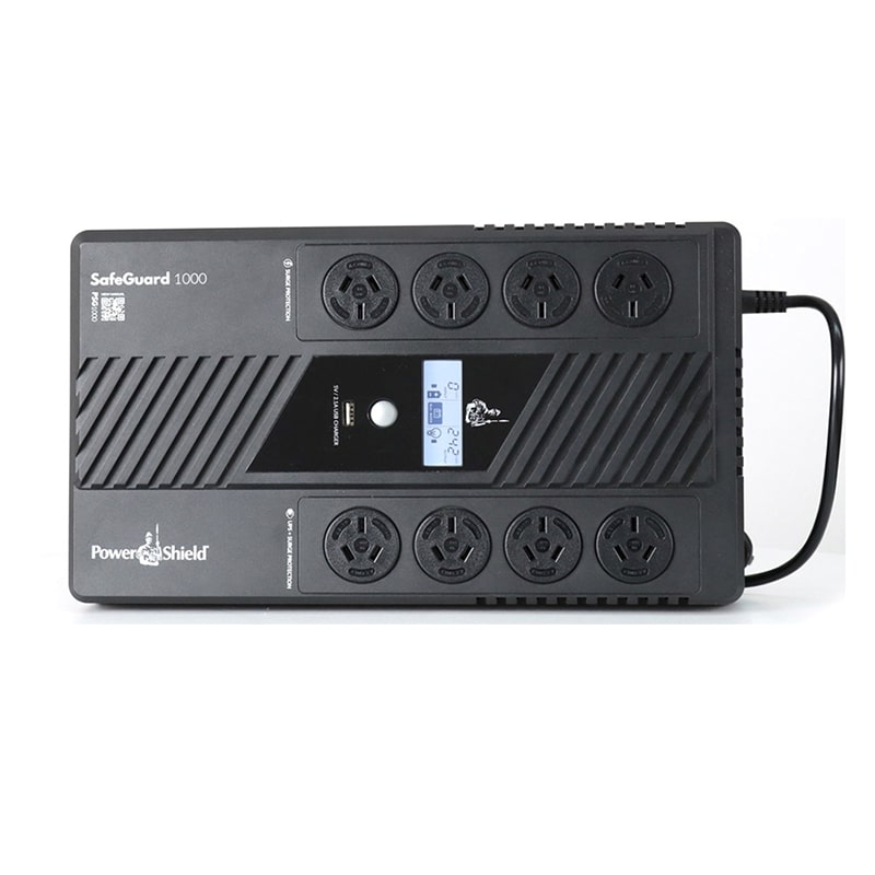 PowerShield SafeGuard 1000VA/600W Line Interactive, Powerboard Style UPS with AVR, 8 AUS sockets, wall mountable, 2-year warranty - Image 2