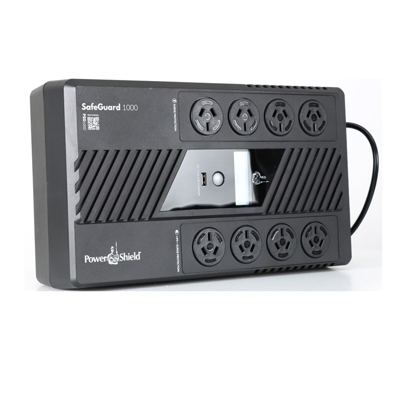 PowerShield SafeGuard 1000VA/600W Line Interactive, Powerboard Style UPS with AVR, 8 AUS sockets, wall mountable, 2-year warranty - Image 4