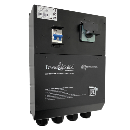 PowerShield Wall Mount 1:1 Maintenance Bypass Switch for 6-10kVA UPS, HW, Interlocked, facilitates safe maintenance procedures - Image 1