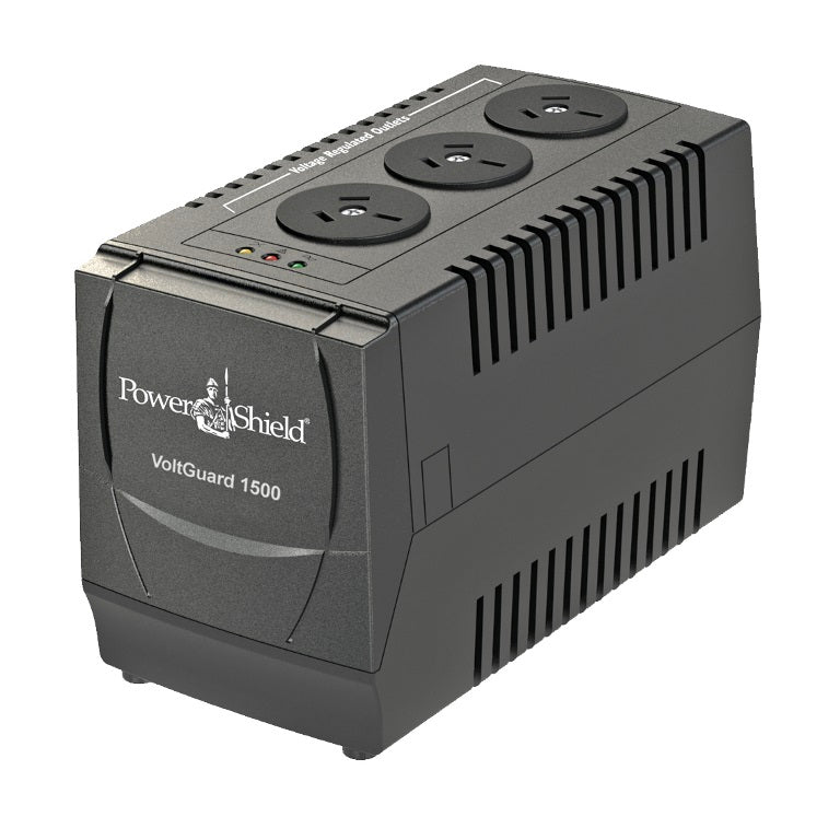 PowerShield VoltGuard 1500VA/750W Voltage Regulator, protects sensitive equipment from voltage fluctuations, 2-year warranty - Image 1