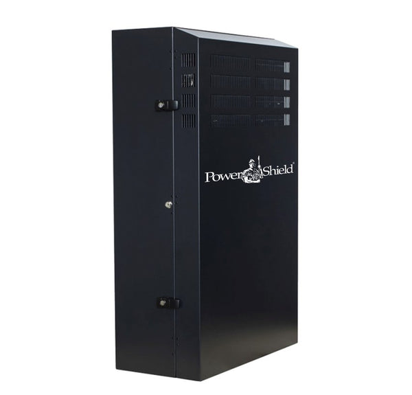 PowerShield Vertical Wall Mount Rack with 6U vertical capacity, provides secure and space-saving mounting for UPS systems