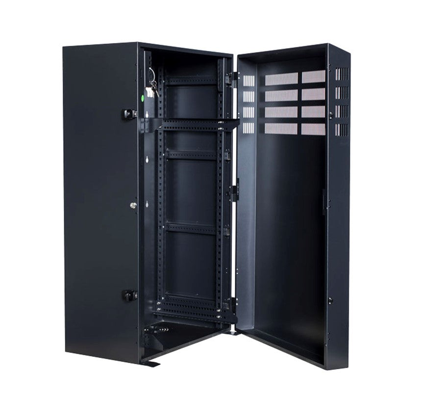 PowerShield Vertical Wall Mount Rack with 8U vertical capacity, provides secure and space-saving mounting for UPS systems - Image 1