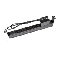 PowerShield Horizontal PDU with IEC C20 Input, 8 x C13, 2 x C19 outlets, provides reliable power distribution for horizontal installations - Image 1