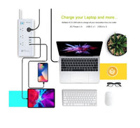 Sansai 4 Outlet 3xUSB-A & 1xUSB-C Powerboard Master On/Off switch Surge and overload protected Fast charging 1M 20W 220-240V 10A IV Retail box - Image 3