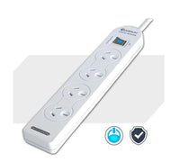 Sansai 4 Way Basic Powerboard (131P) with Master Switch Overload Protecte Reset button Indicator Light 100CM Lead 240VAC 10A - Image 3
