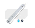 Sansai 6-Way Power Board (137P) with Master Switch Overload Protecte Reset button Indicator Light 100CM Lead 240VAC 10A - Image 1