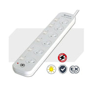 Sansai 6-Way Power Board (661SW) with Individual Switches and Surge Protection Overload Protected Reset button Indicator Light 100CM Lead 240VAC 10A - Image 1