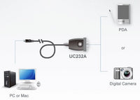 Aten Serial Converter USB to 1 Port RS232 Serial Converter with 35cm Cable - Image 2