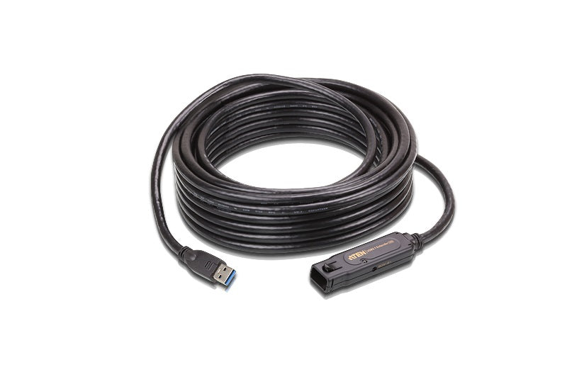 Aten USB 3.1 Gen 1 10m Extender Cable with AC Adapter, support 5 Gbps data-rate, daisy-chain up to 50m, unique locker head design - Image 2