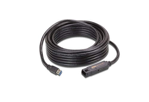 Aten USB 3.1 Gen 1 10m Extender Cable with AC Adapter, support 5 Gbps data-rate, daisy-chain up to 50m, unique locker head design - Image 2