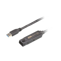 Aten USB 3.2 Gen 1 15m Extender Cable with AC Adapter, support 5 Gbps data-rate, daisy-chain up to 30m, unique locker head design - Image 2