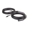 Aten USB 3.2 Gen 1 15m Extender Cable with AC Adapter, support 5 Gbps data-rate, daisy-chain up to 30m, unique locker head design - Image 1