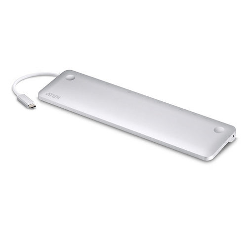 Aten Multiport Mini Dock USB-C, 3x USB 3.1 Gen 1 Ports, USB-C Power Pass through, DP/HDMI/VGA Display Ports, SD/MicroSD Slots, Gigabit Ethernet RJ45, - Image 1
