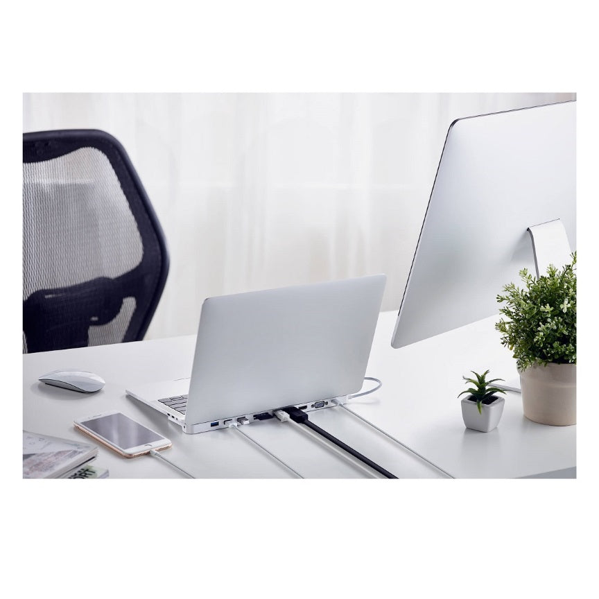 Aten Multiport Mini Dock USB-C, 3x USB 3.1 Gen 1 Ports, USB-C Power Pass through, DP/HDMI/VGA Display Ports, SD/MicroSD Slots, Gigabit Ethernet RJ45, - Image 3