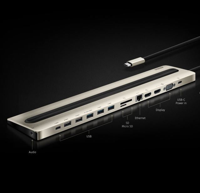 Aten USB-C Multiport Dual View Dock wPower Pass-Through support up to 4K @ 30Hz via HDMI and HDMI/VGA, 1080P @ 60Hz via VGA - Image 2